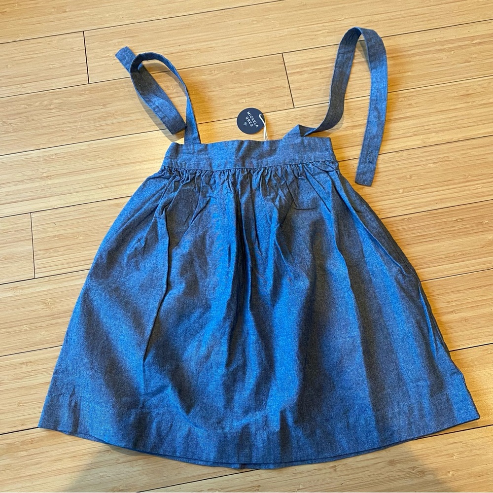 NWT Micaela Greg denim suspender skirt 3T